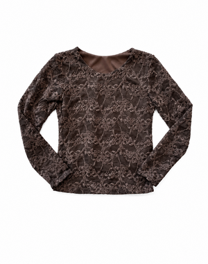  Beautiful Lace Top - Brown