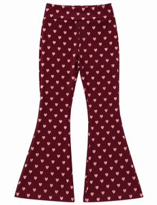  Hearts Flared - Bordeaux/Old Pink