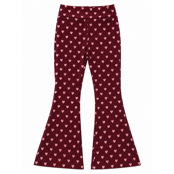 Hearts Flared - Bordeaux/Old Pink