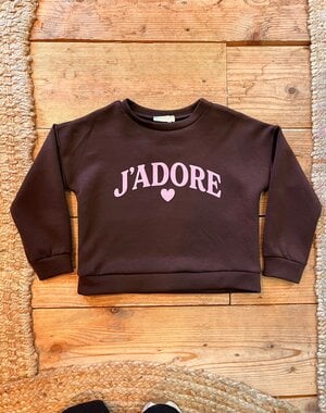  J'adore Sweater with Heart - Brown/Pink