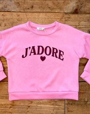  J'adore Sweater with Heart - Pink/Bordeaux