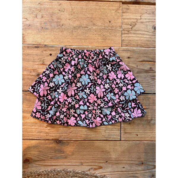 Flower Layer Skirt - Pink/Ocean Mint