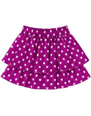  Heart Layer Skirt - Magenta