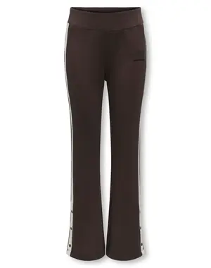 ONLY GIRLS Only - Ada Sporty Flared Pants with Buttons - Coffee Bean/Creme