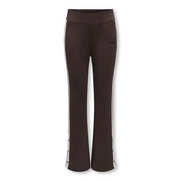 ONLY GIRLS Only - Ada Sporty Flared Pants with Buttons - Coffee Bean/Creme