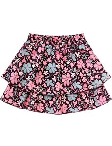  Flower Layer Skirt - Pink/Ocean Mint