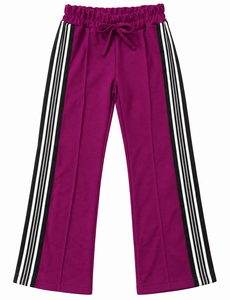  Comfy Striped Bies Pants - Magenta