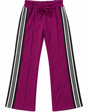  Comfy Striped Bies Pants - Magenta