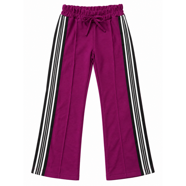 Comfy Striped Bies Pants - Magenta