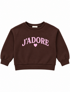  J'adore Sweater with Heart - Brown/Pink