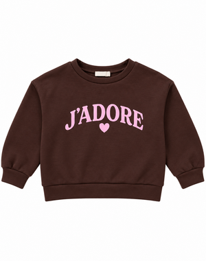  J'adore Sweater with Heart - Brown/Pink