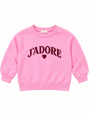  J'adore Sweater with Heart - Pink/Bordeaux