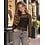 NAME IT Name It - Glitter Mesh Top - Black/Gold