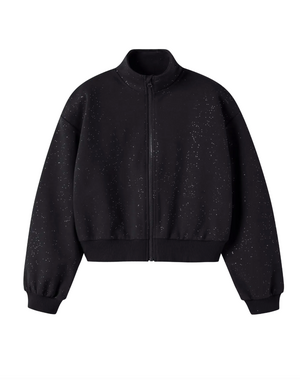 NAME IT Name It - Comfy Sparkle Bomber - Black/Silver