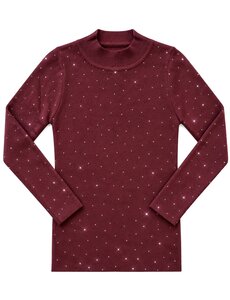  Sara Sparkle Top - Bordeaux/Diamond