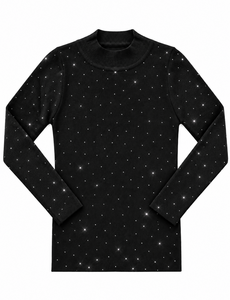  Sara Sparkle Top - Black/Diamond