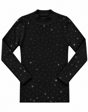  Sara Sparkle Top - Black/Diamond