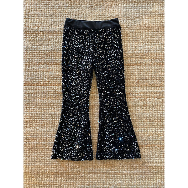Sequin Sparkle Flared - Black/Silver