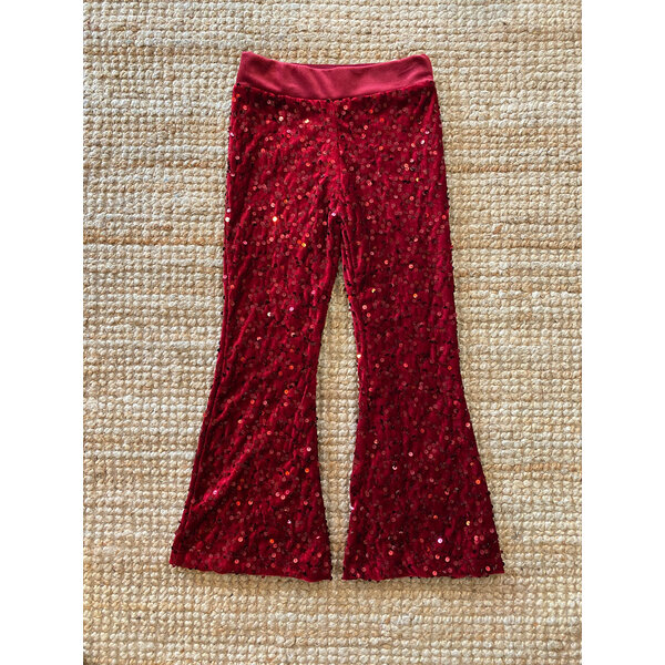 Sequin Sparkle Flared - Bordeaux