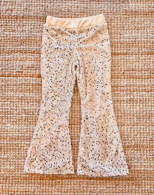  Sequin Sparkle Flared - Beige/Gold
