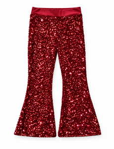  Sequin Sparkle Flared - Bordeaux