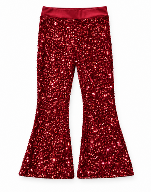  Sequin Sparkle Flared - Bordeaux