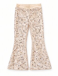  Sequin Sparkle Flared - Beige/Gold