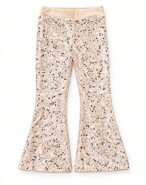  Sequin Sparkle Flared - Beige/Gold