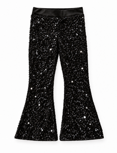  Sequin Sparkle Flared - Black/Black