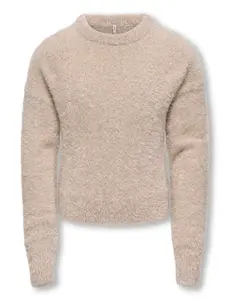 ONLY GIRLS Only - Piumo Fluffy Glitter Sweater - Beige/Gold