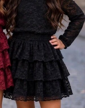  Luna Lace Set with Skort & Top - Black (PRE-ORDER)