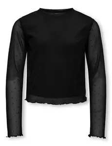 ONLY GIRLS Only - Jada Rhinestone Mesh Top - Black