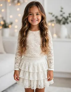  Luna Lace Set with Skort & Top - Ecru (PRE-ORDER)