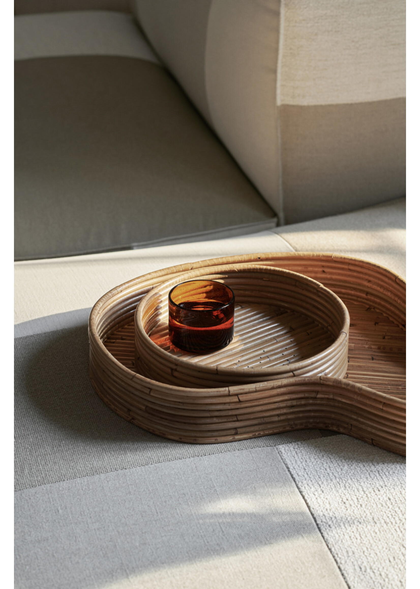 Ferm Living Isola Dienbladen - Set van 2 – Naturel