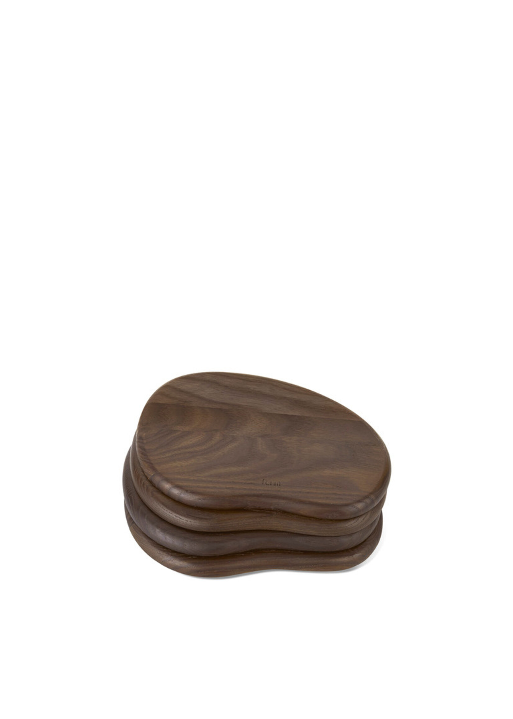 Ferm Living Cairn Boterbordjes - Set van 4 – Donkerbruin
