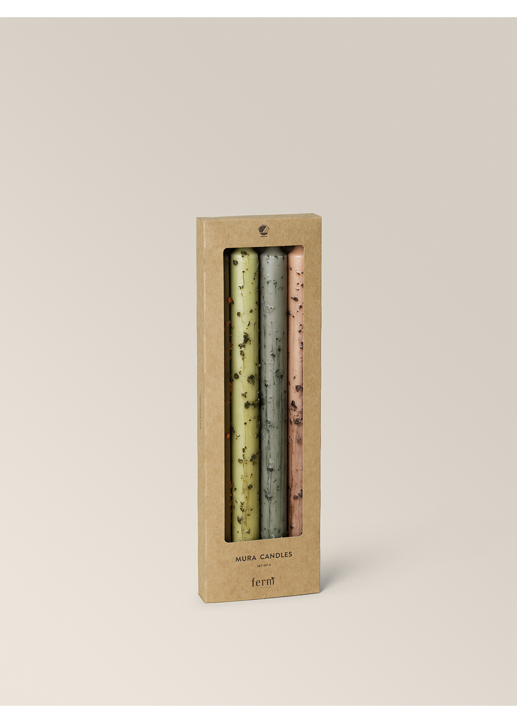 Ferm Living Mura Kaarsen - Set van 4 – Mixed