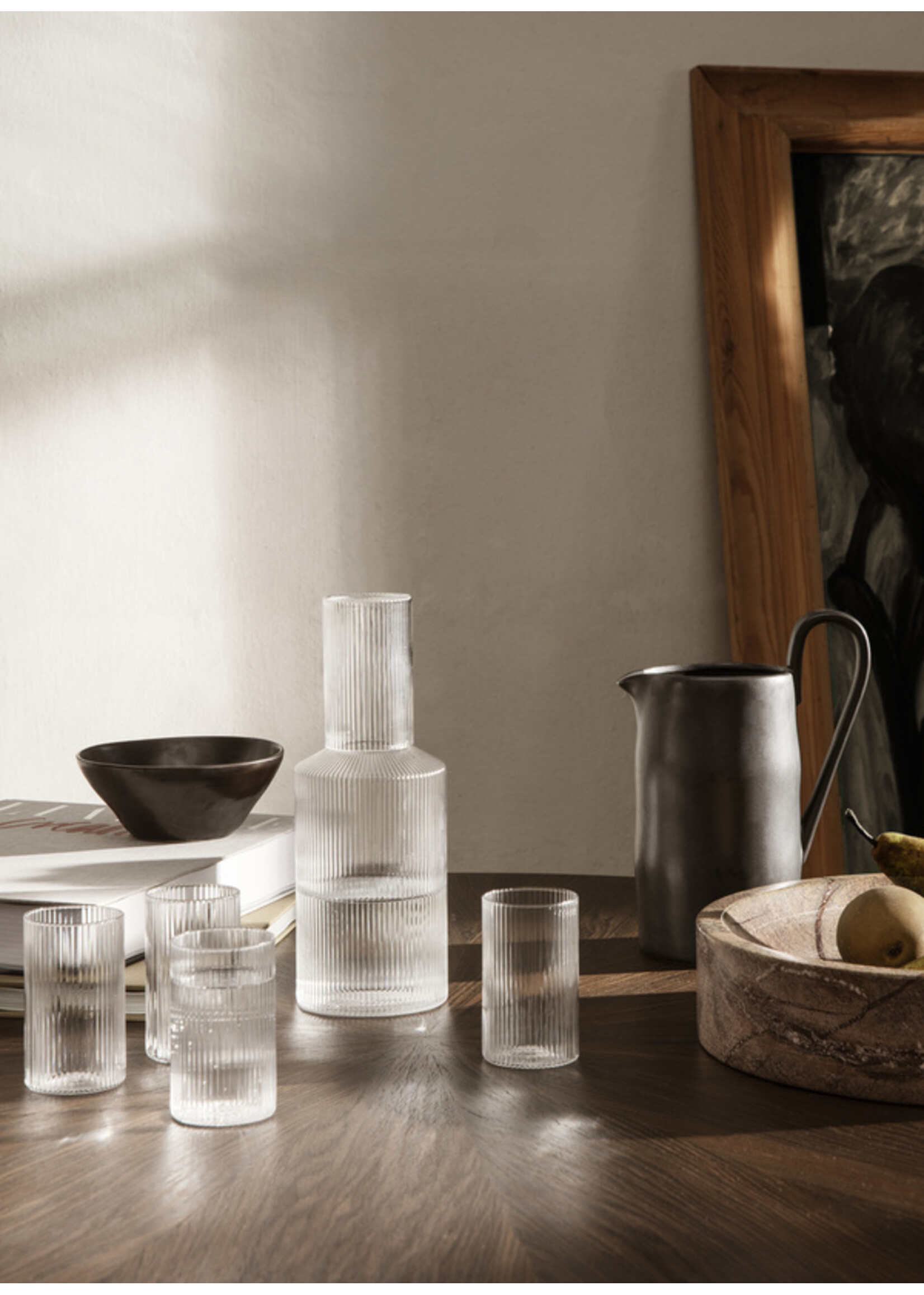 Ferm Living Ripple Aperitiefglaasjes – Set van 4