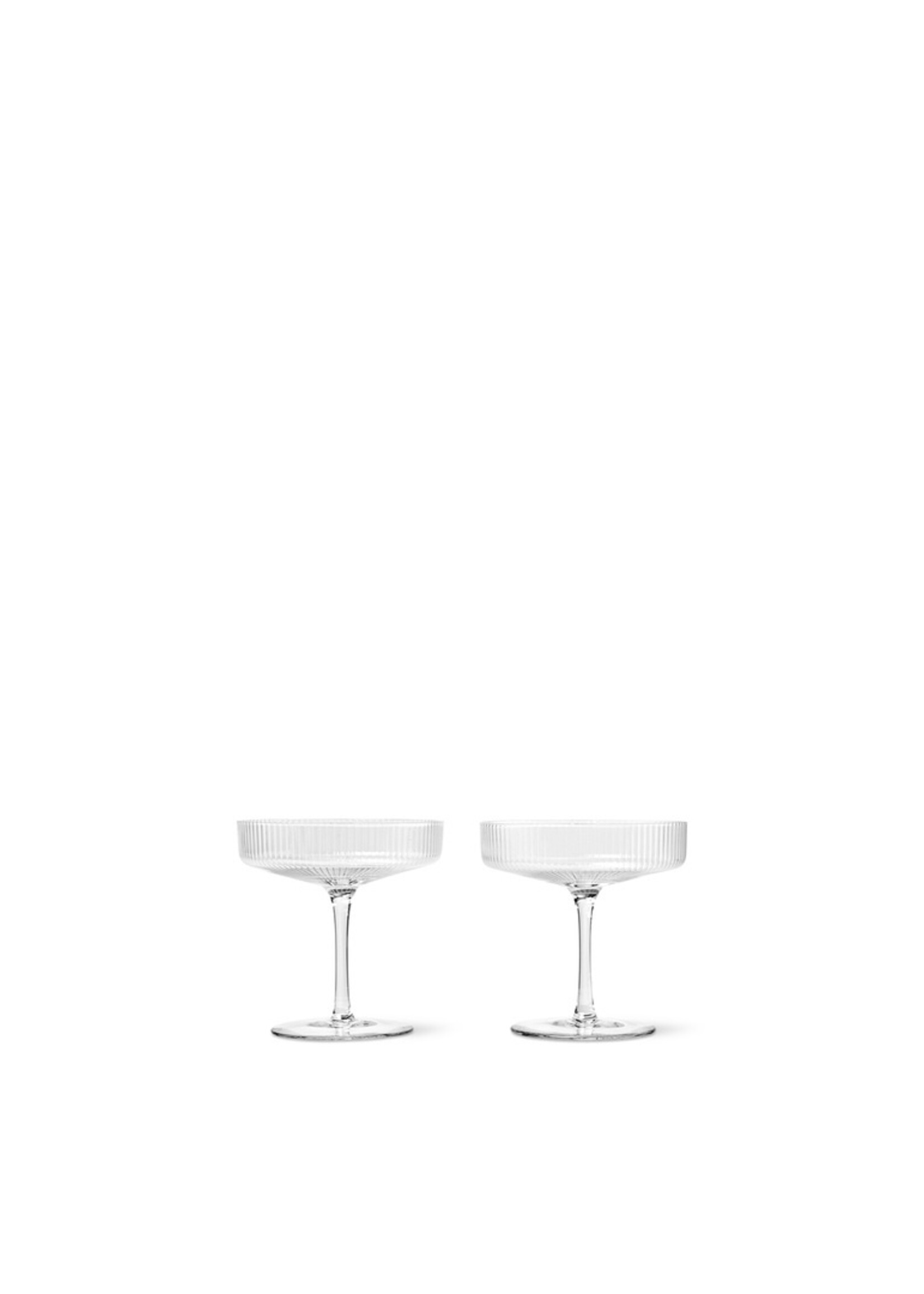 Ferm Living Ripple Champagneglazen – Set van 2