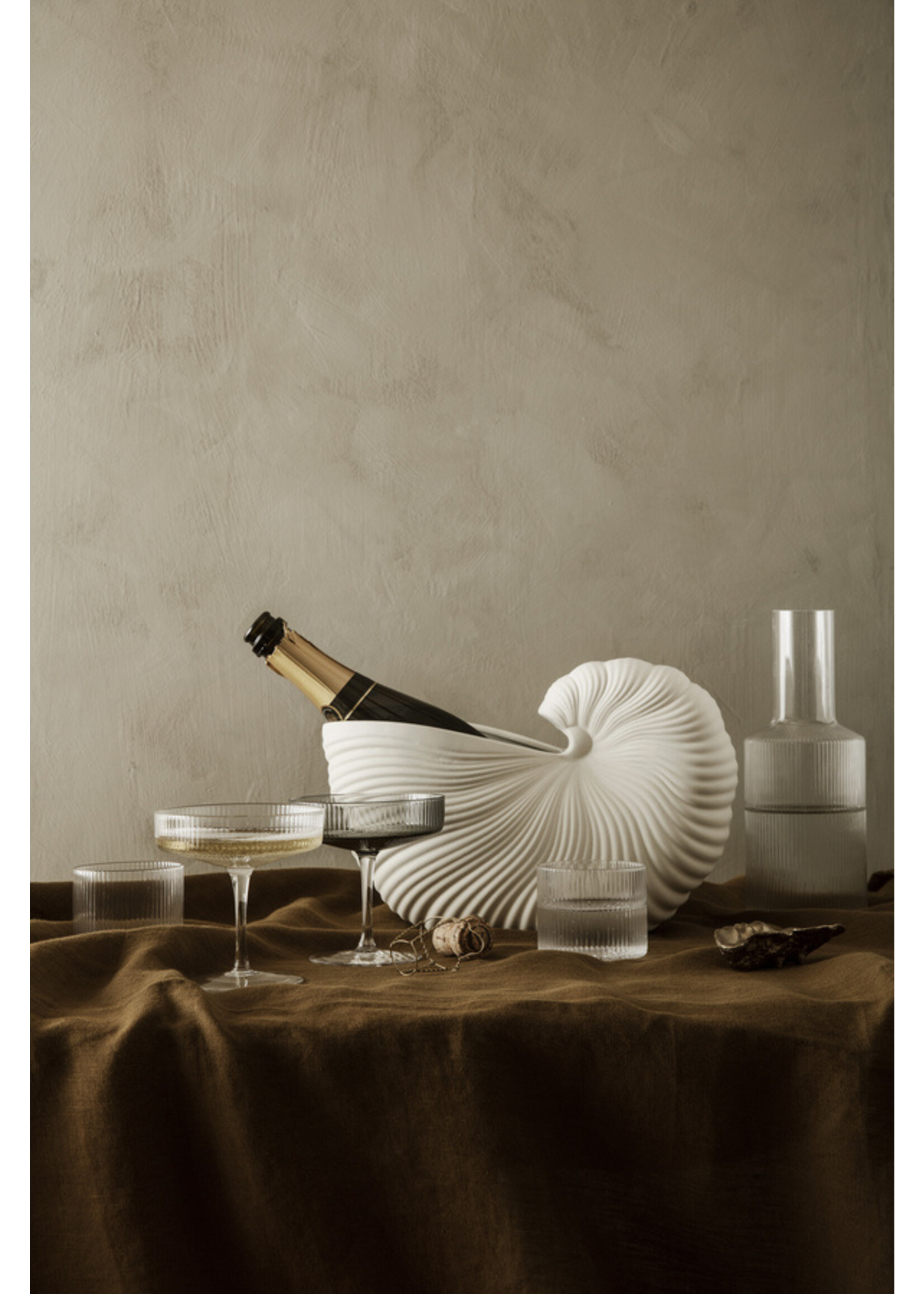 Ferm Living Ripple Champagneglazen – Set van 2