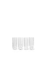 Ferm Living Ripple Lange Glazen – Set van 4