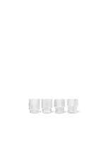 Ferm Living Ripple Glazen– Set van 4