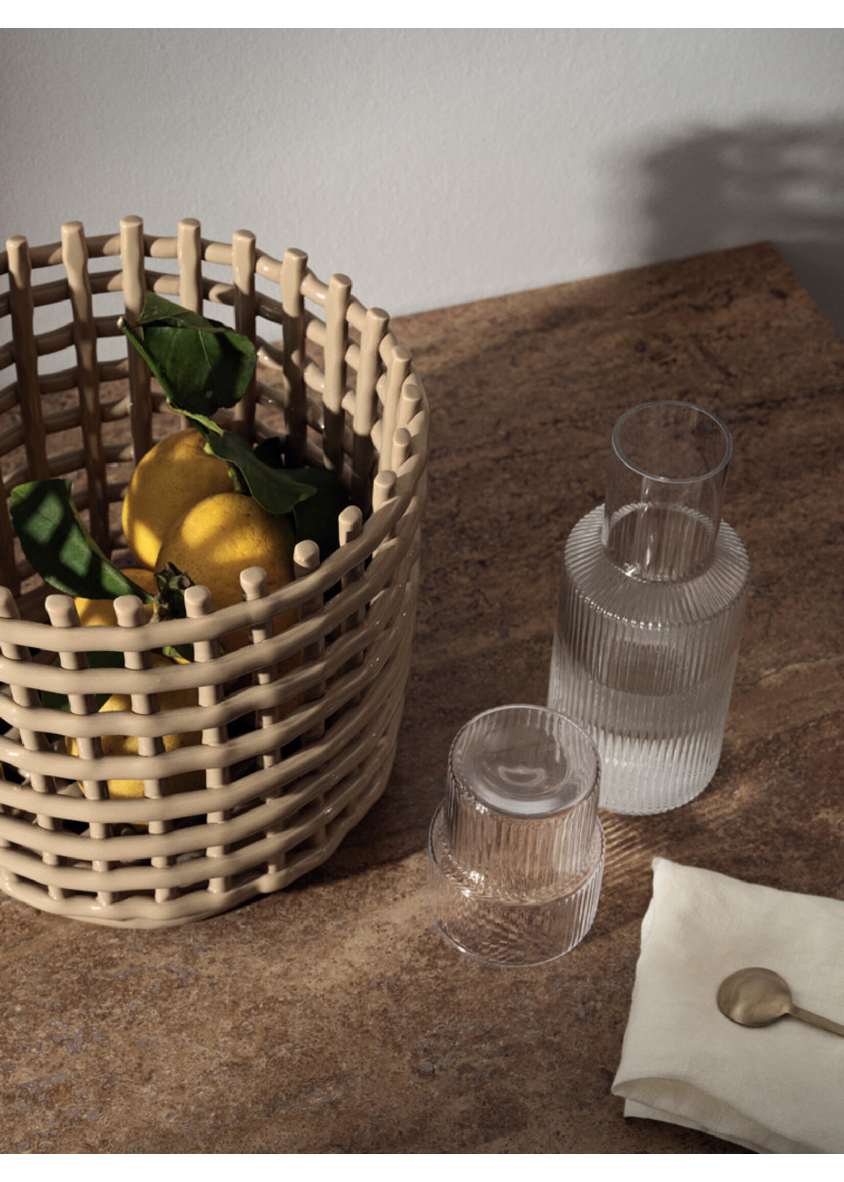 Ferm Living Ripple Glazen– Set van 4