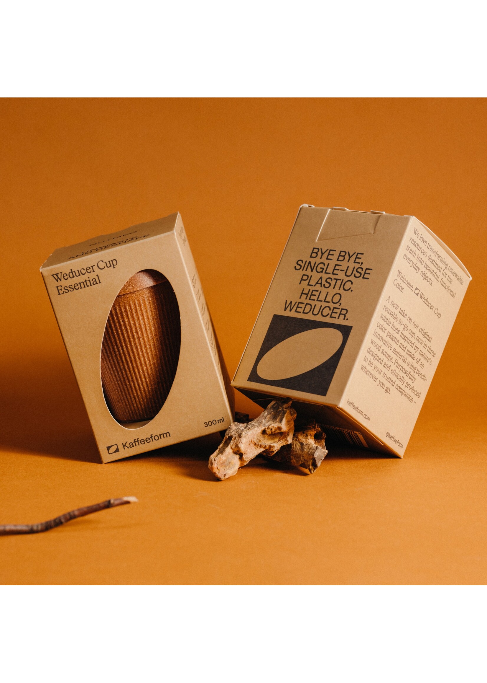 Pañ Herbruikbare Koffiebeker 300 ml met afsluitbaar deksel - Nutmeg