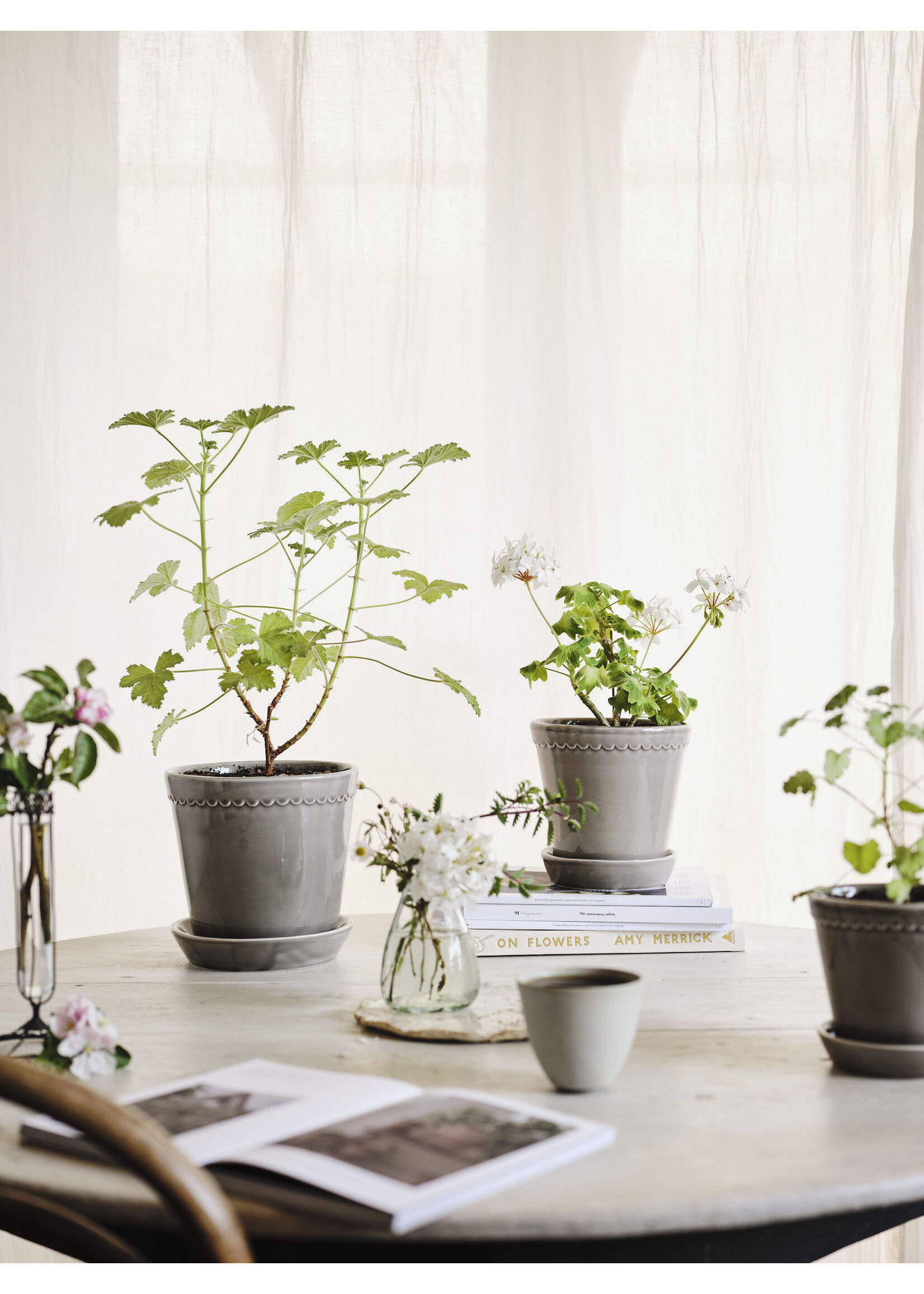 Bergs Potter Helena Set Pot en Schotel Grijs Geglazuurd