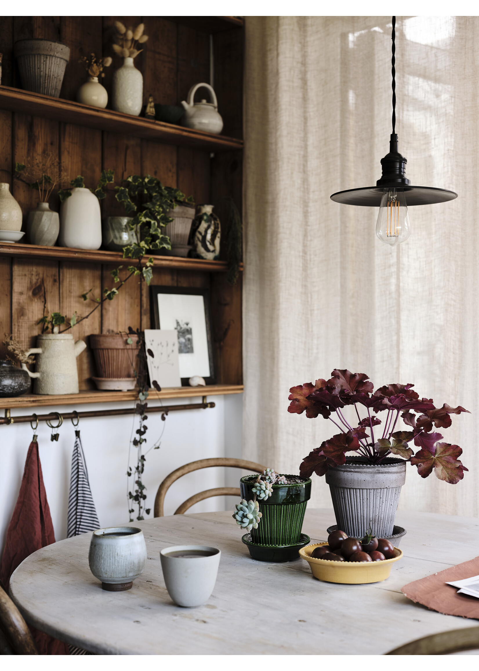 Bergs Potter Simona Set Pot en Schotel Groen Geglazuurd