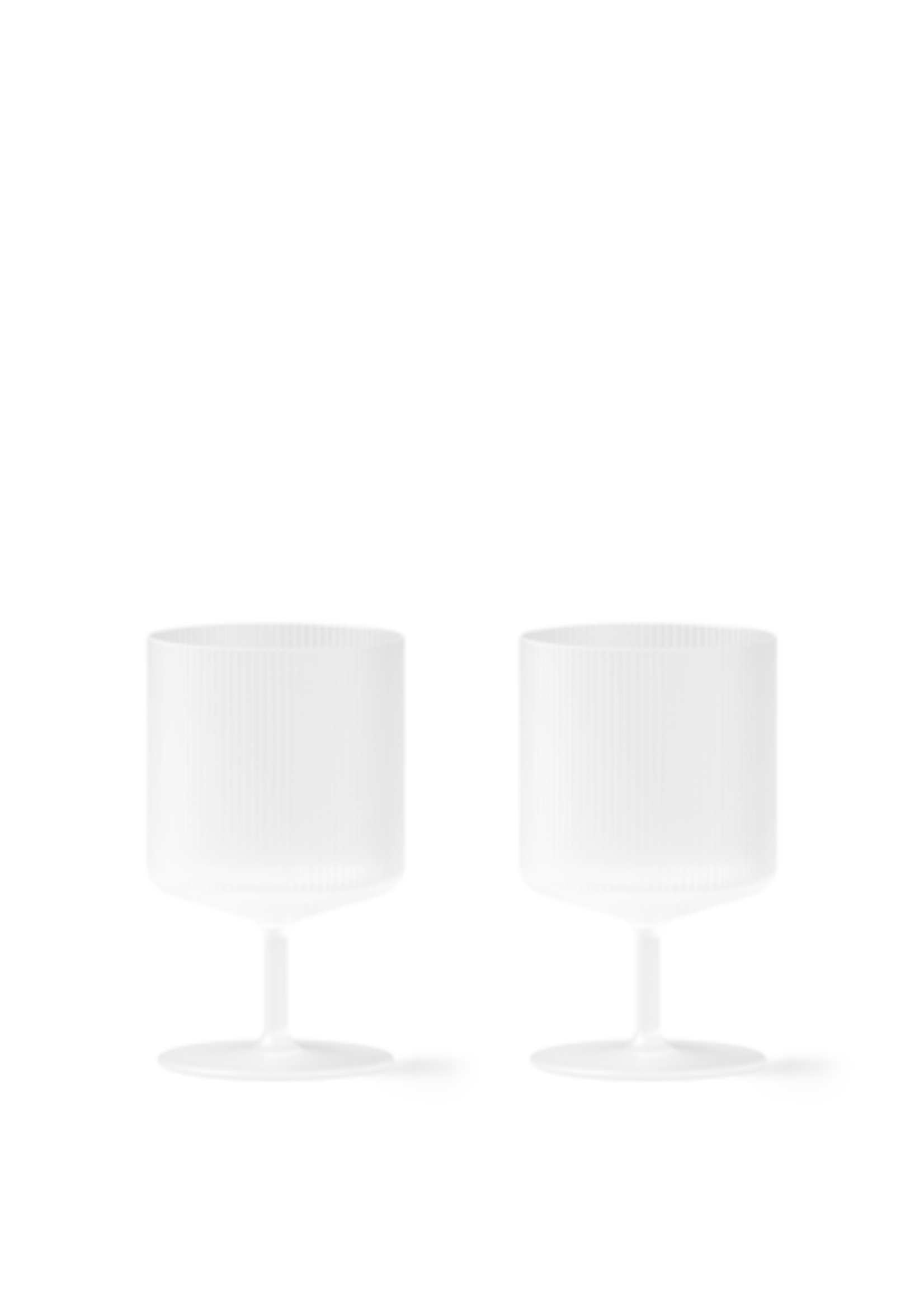 Ferm Living Ripple Wijnglas – Set van 2 Frosted