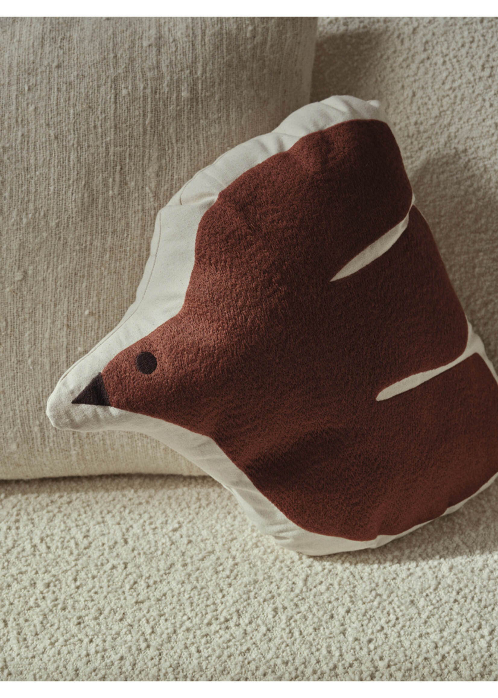 Ferm Living Swif Bird kussen terracotta