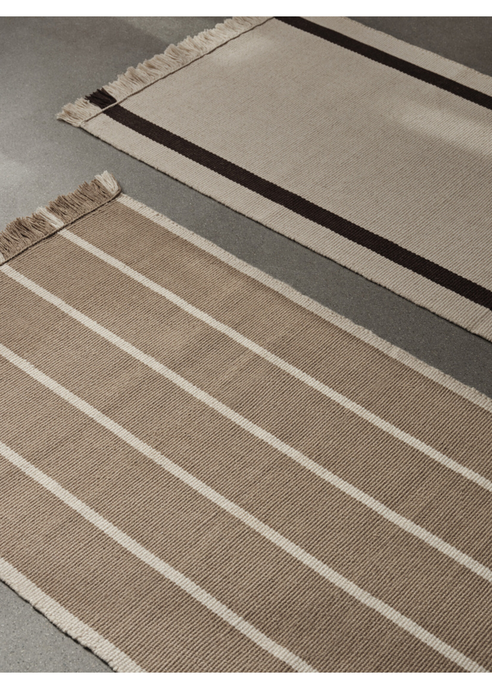 Ferm Living Calm Kelim mat offwhite/bruin