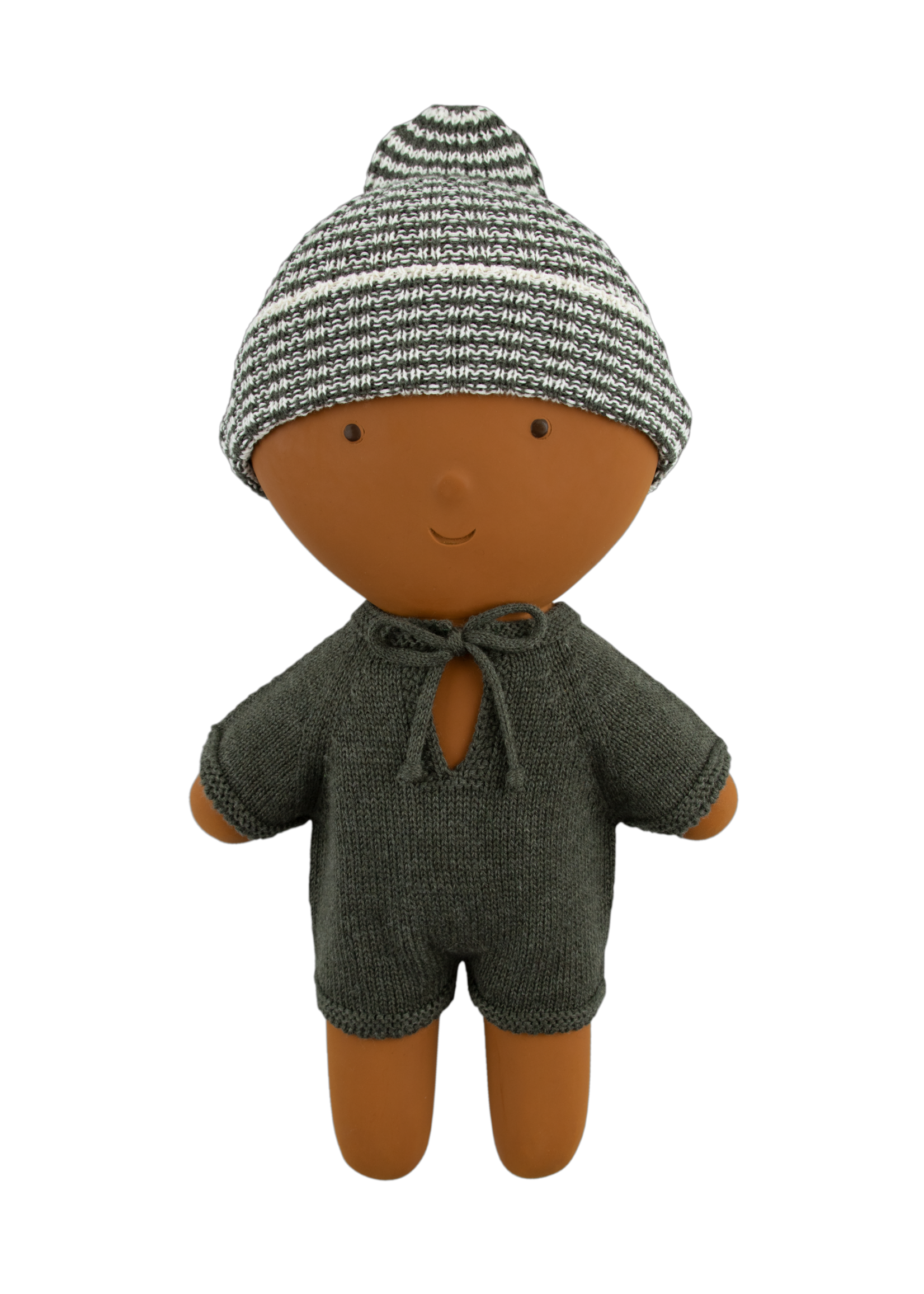 We Are Gommu Onesie Kort Effen voor pop Groen