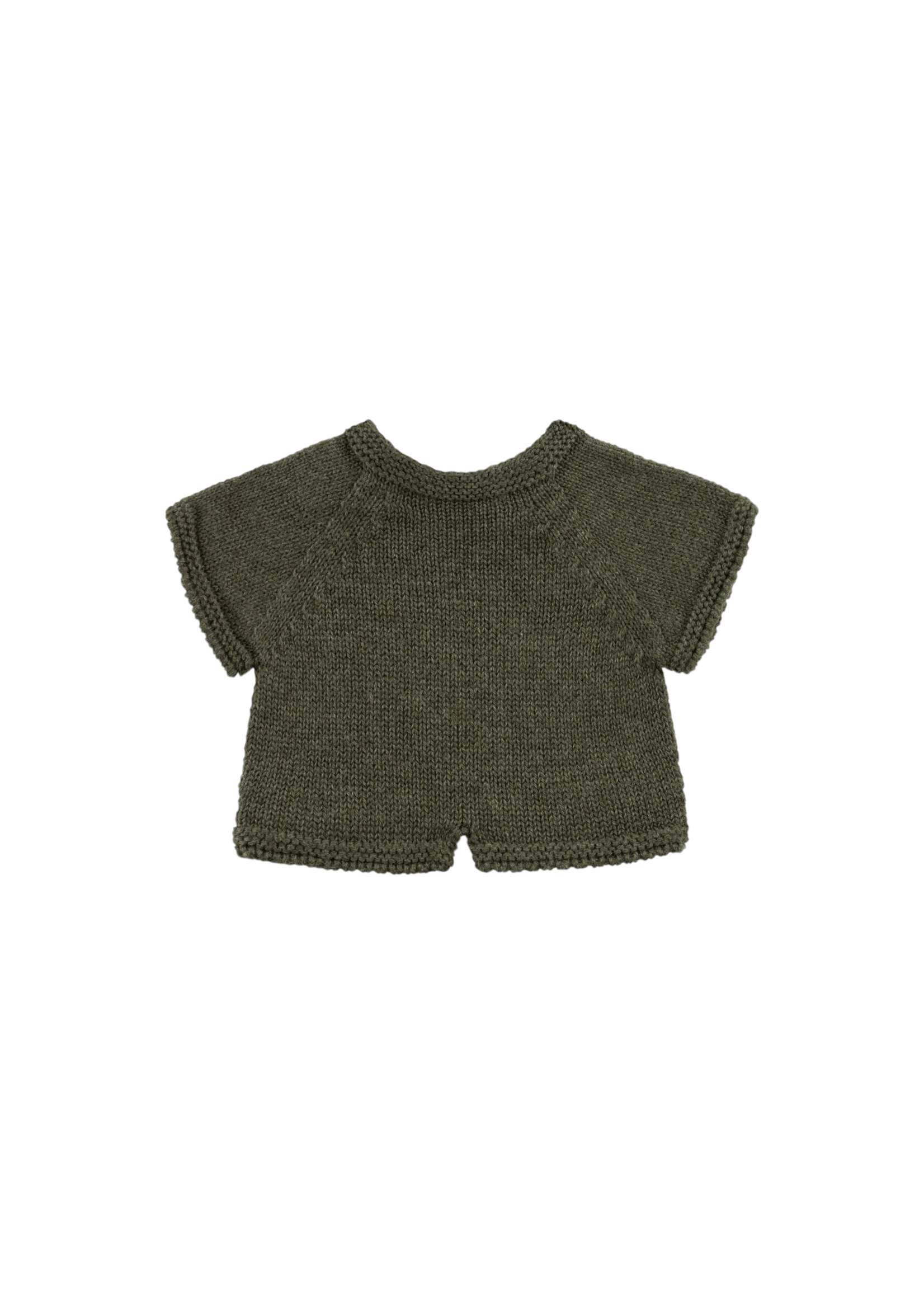 We Are Gommu Onesie Kort Effen voor pop Groen